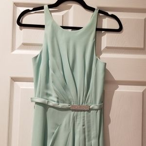 Seafoam green bridesmaid dress